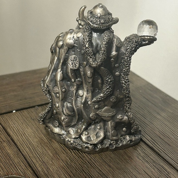 The Moon Wizard fantasy Myth & Magic Tudor Mint pewter with crystal - Picture 2 of 6